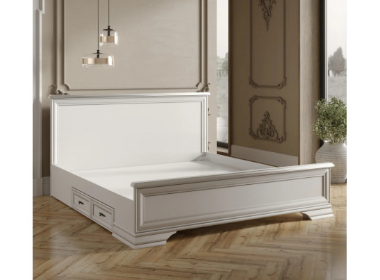 Кровать с выкатными ящиками Кентаки белый LOZ180x200