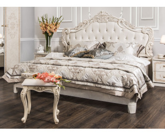 Кровать Патрисия 180x200 см крем корень глянец