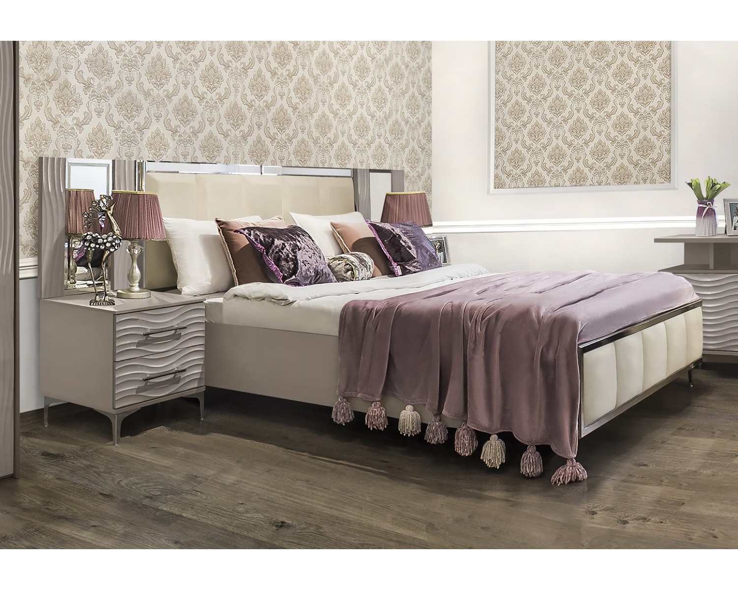 Кровать 180X200 Гравита, серый камень глянец