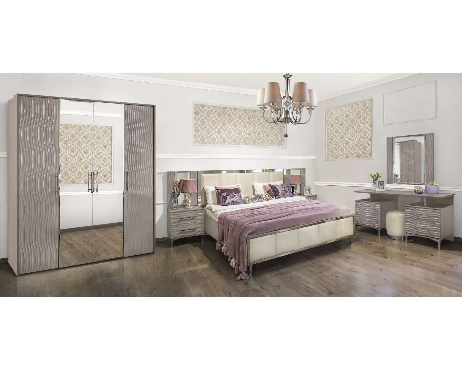 Кровать 180X200 Гравита, серый камень глянец