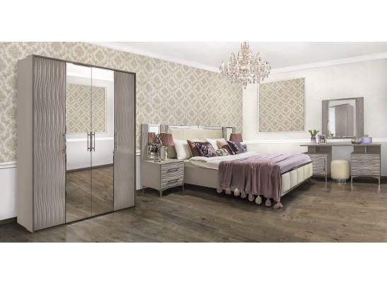 Кровать 180X200 Гравита, серый камень глянец