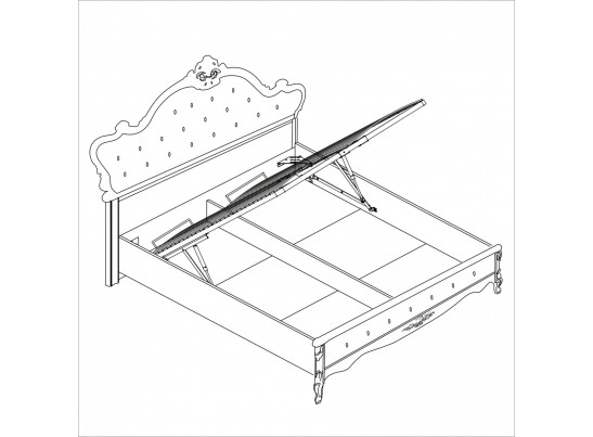 Кровать Мишель 160x200 см белый матовый