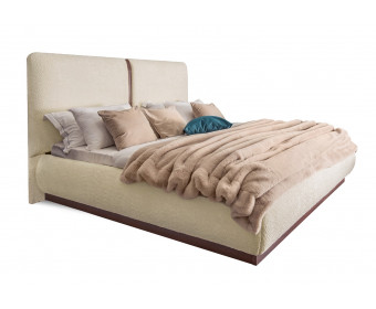 Кровать Мия 180x200 фасад крем, корпус караваджо
