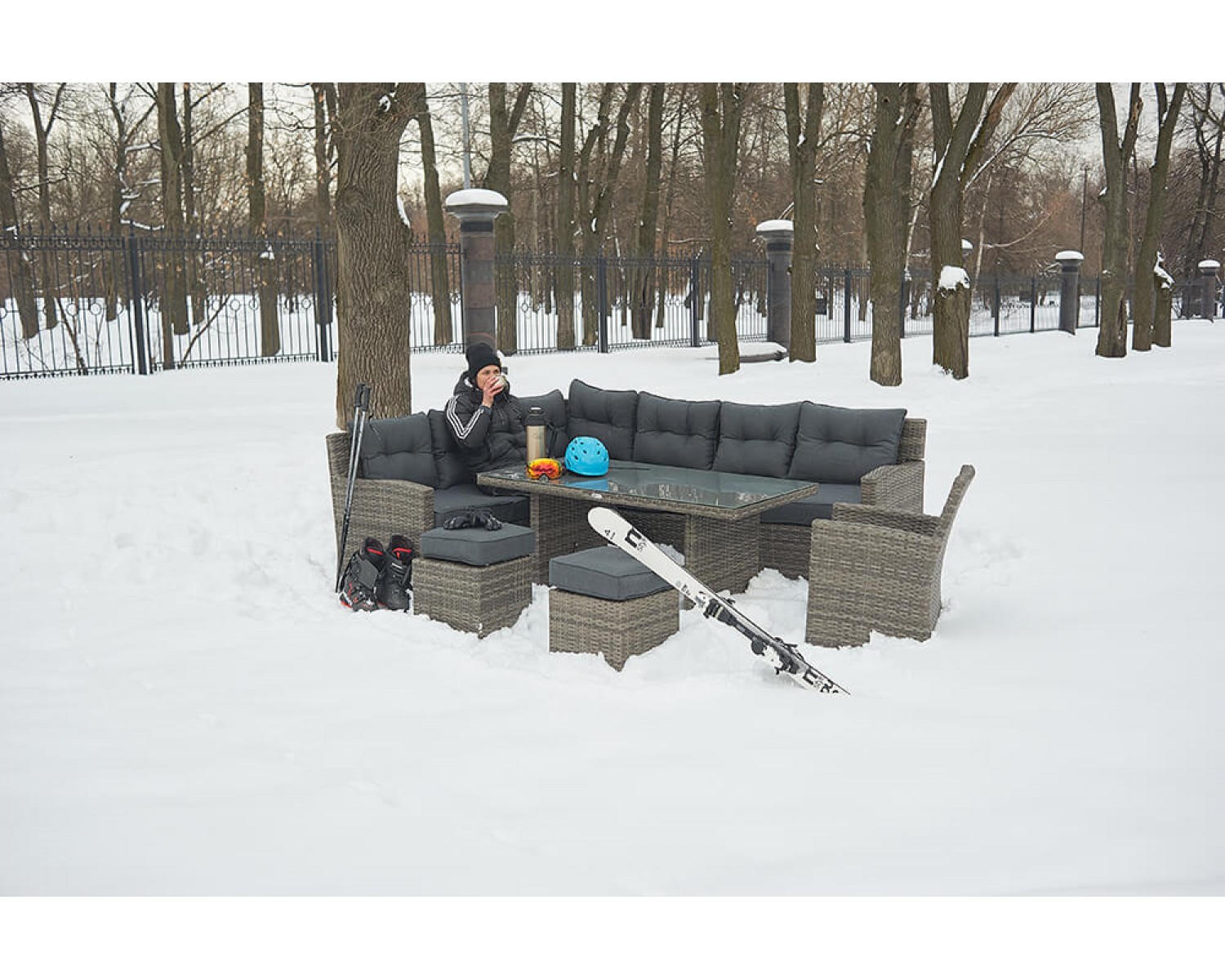 Угловой комплект Genry из искусственного ротанга