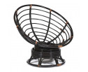Кресло-качалка Папасан/Papasan (W 23/01 B) /с подушкой/ (Antique brown (античный черно-коричневый))