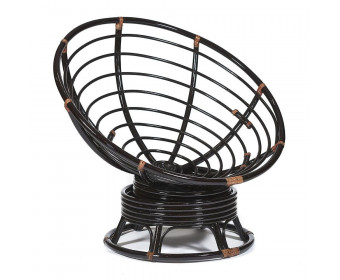 Кресло-качалка Папасан/Papasan (W 23/01 B) /с подушкой/ (Antique brown (античный черно-коричневый))