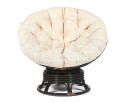 Кресло-качалка Папасан/Papasan (W 23/01 B) /с подушкой/ (Antique brown (античный черно-коричневый))