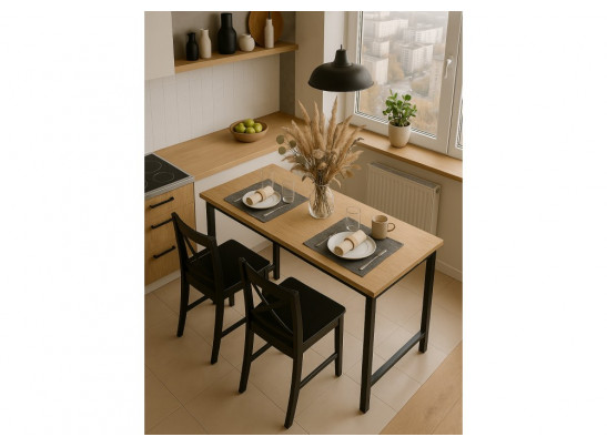 Барная стойка Дилан Лофт 120х40х90 дуб крафт золотой
