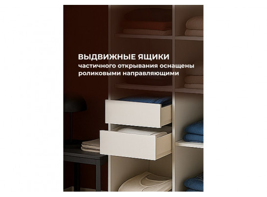 Шкаф-купе Лайн 2 белый текстурный
