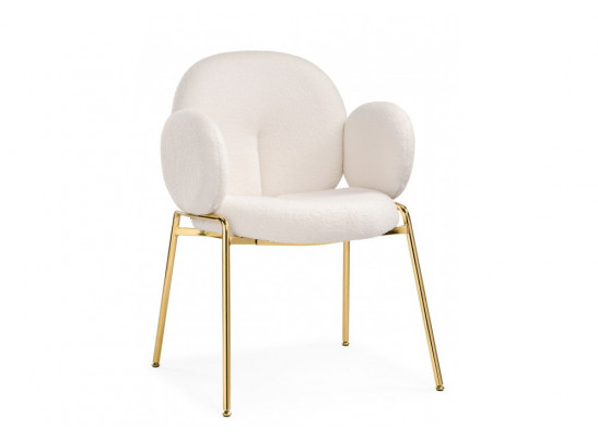 Стул на металлокаркасе Kalipso white / gold