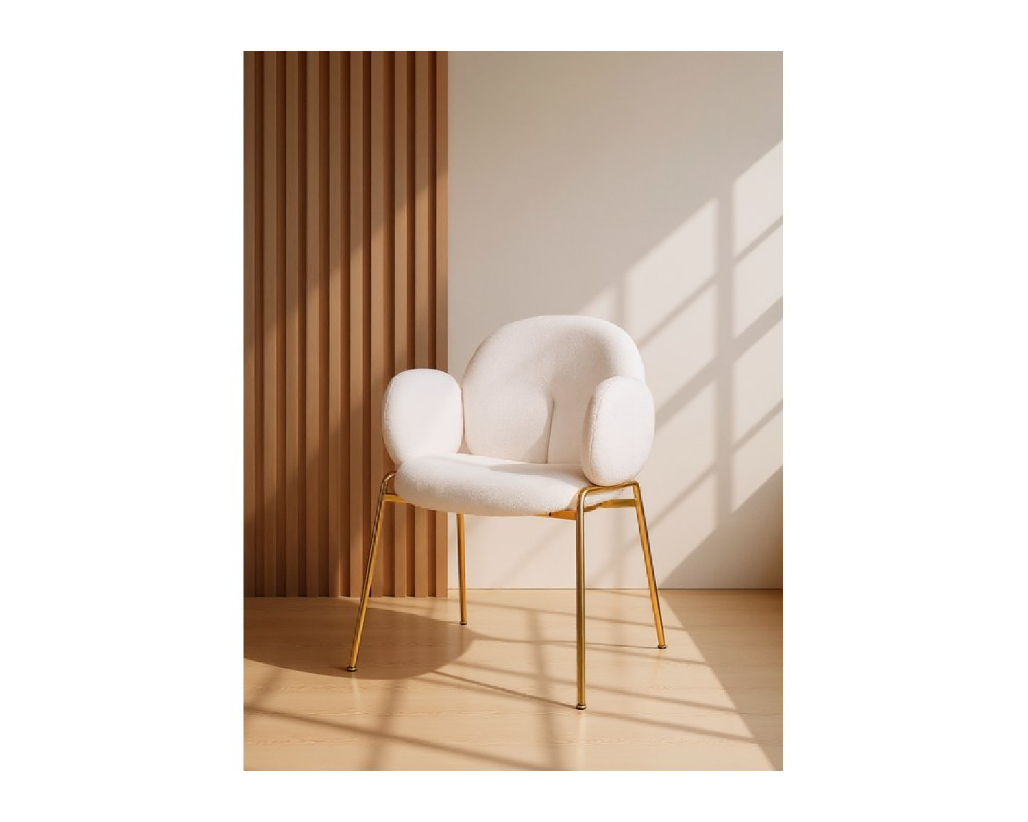 Стул на металлокаркасе Kalipso white / gold