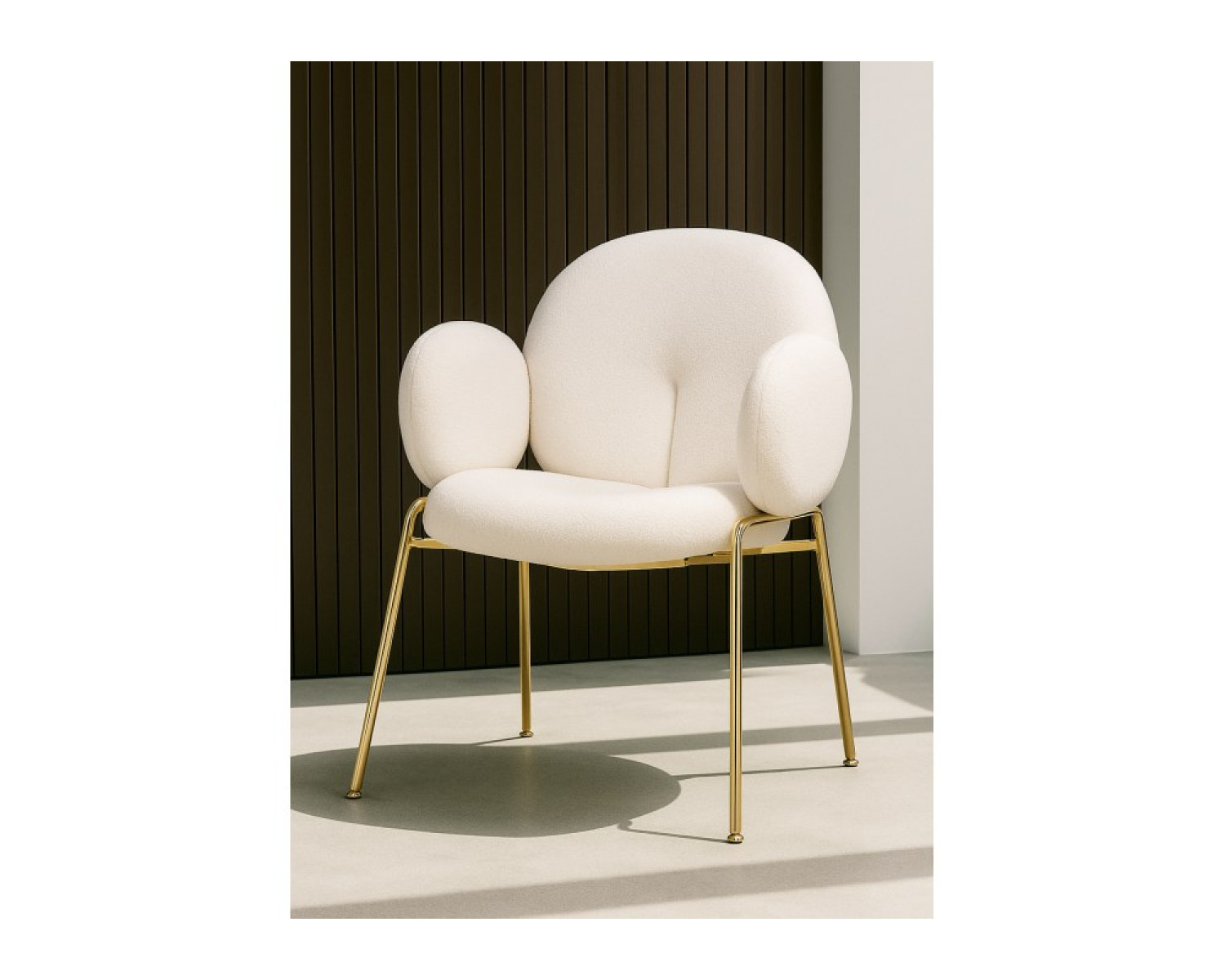 Стул на металлокаркасе Kalipso white / gold