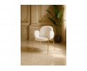 Стул на металлокаркасе Kalipso white / gold