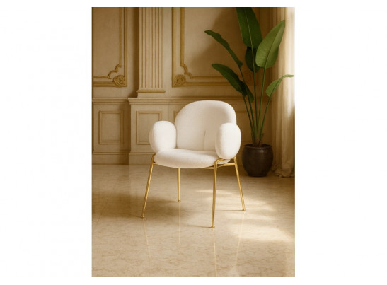 Стул на металлокаркасе Kalipso white / gold