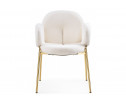 Стул на металлокаркасе Kalipso white / gold