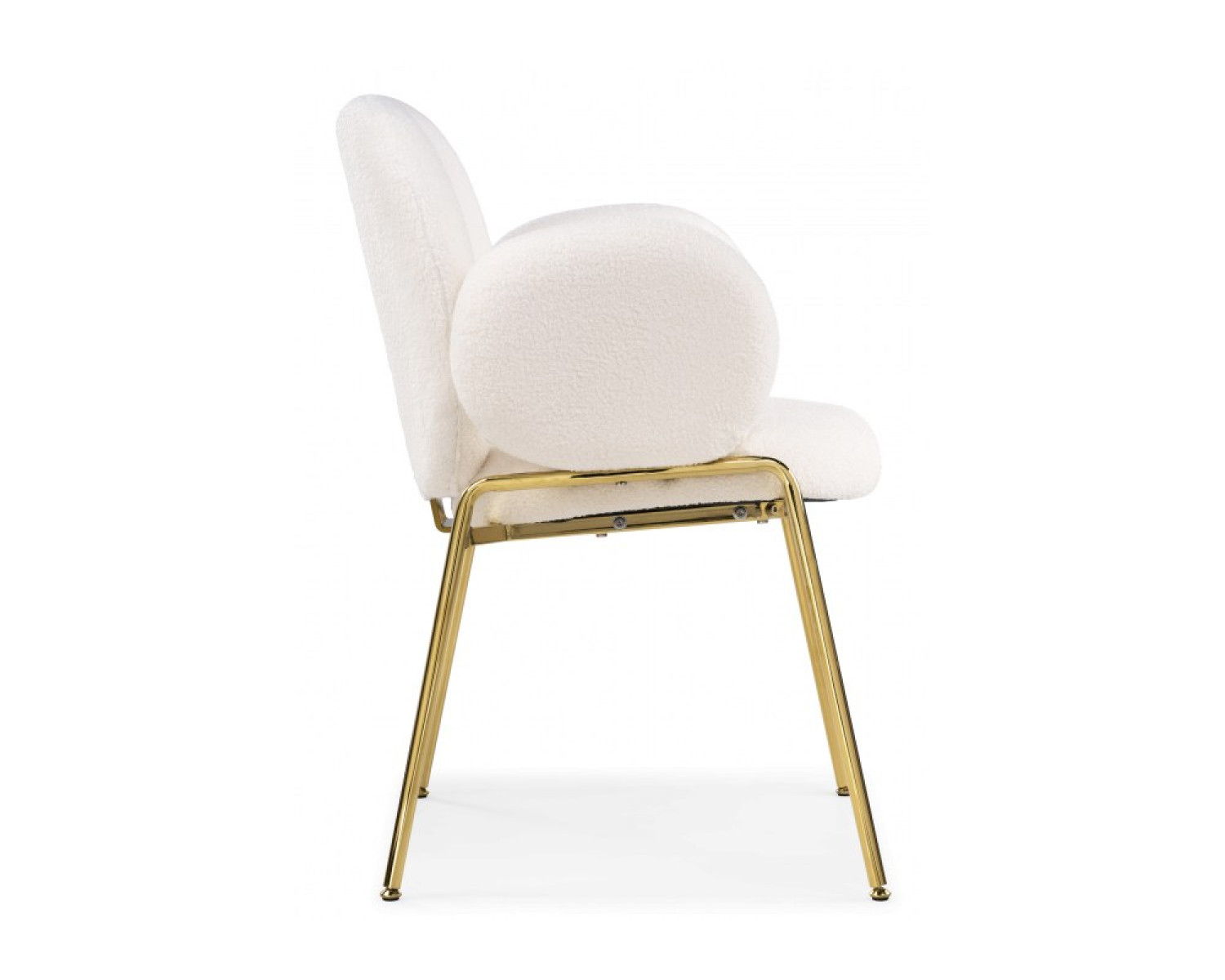 Стул на металлокаркасе Kalipso white / gold