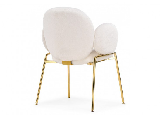 Стул на металлокаркасе Kalipso white / gold