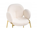 Стул на металлокаркасе Kalipso white / gold