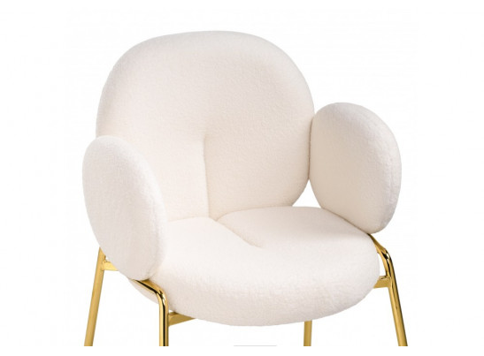 Стул на металлокаркасе Kalipso white / gold