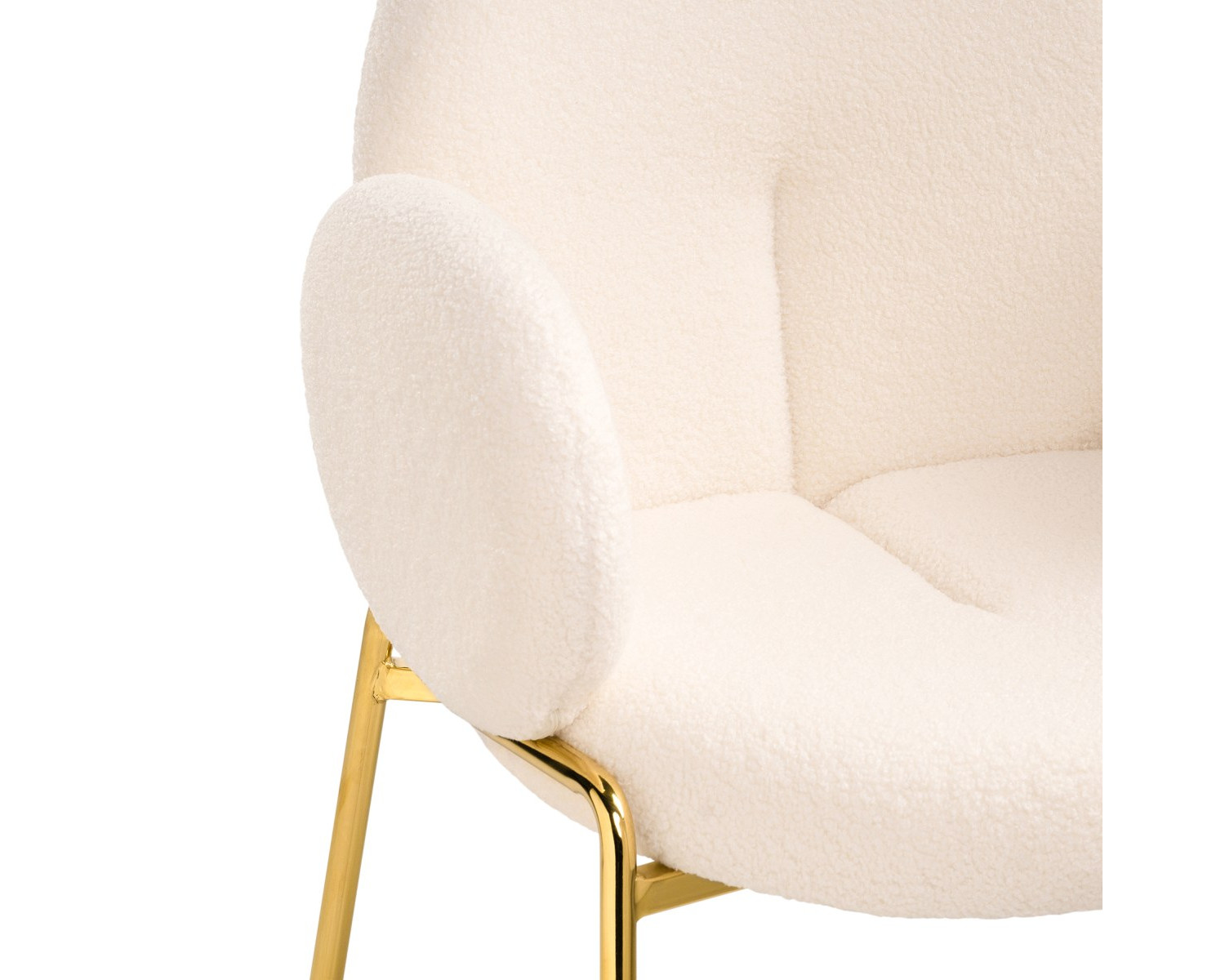 Стул на металлокаркасе Kalipso white / gold