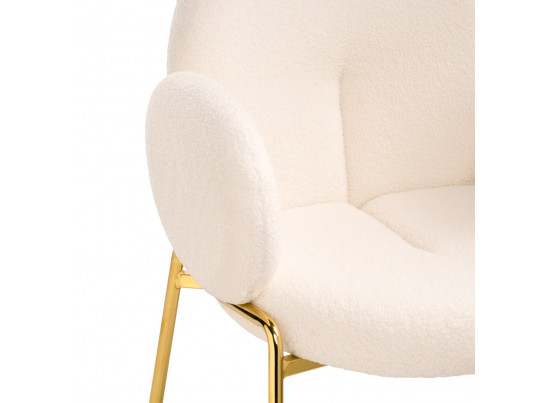 Стул на металлокаркасе Kalipso white / gold