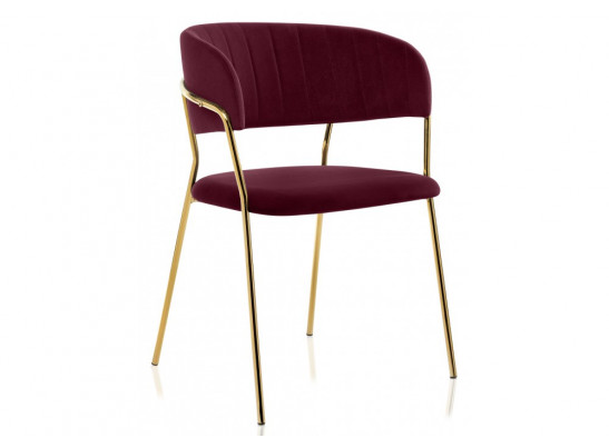 Стул на металлокаркасе Kamelia 1 wine red / gold