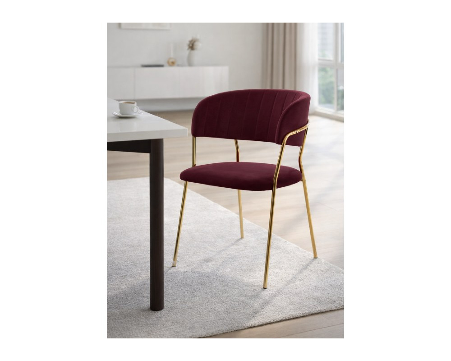 Стул на металлокаркасе Kamelia 1 wine red / gold