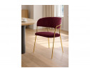 Стул на металлокаркасе Kamelia 1 wine red / gold