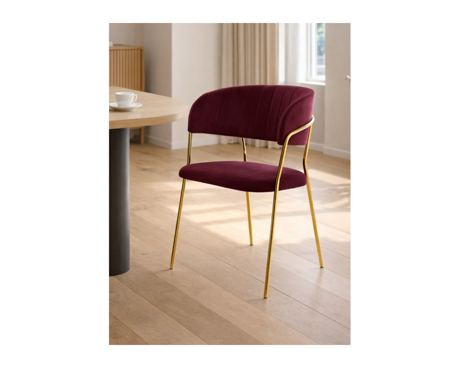 Стул на металлокаркасе Kamelia 1 wine red / gold