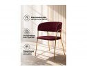 Стул на металлокаркасе Kamelia 1 wine red / gold