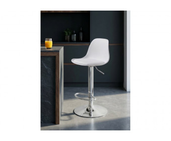Барный стул Soft white / chrome
