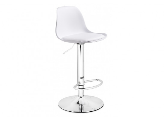 Барный стул Soft white / chrome