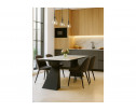 Керамический стол Денхольм 240(290)х100х75 rystal onyx bianco / черный