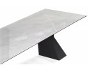 Керамический стол Денхольм 240(290)х100х75 rystal onyx bianco / черный