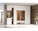 Готовая прихожая Роут с зеркалом белый текстурный / дуб вотан