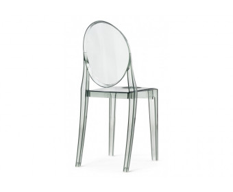 Пластиковый стул Victoria clear gray