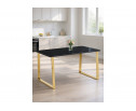 Керамический стол Селена 2 140х80 черный мрамор / золото