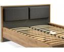 Полутораспальная кровать Клауд 140х200 парящая дуб крафт золотой / антрацит