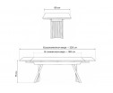 Керамический стол Вейв 160(220)х89х75 белый мрамор snow white / черный
