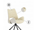 Стул на металлокаркасе Balaton 360 крутящийся beige / black
