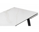 Керамический стол Джек 140(200)х80 белый мрамор alpin white / черный