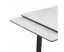 Керамический стол Джек 140(200)х80 белый мрамор alpin white / черный