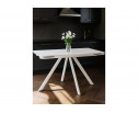 Керамический стол Вилли 140 (200) х 80 белый мрамор alpin white / snow white / белый