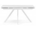Керамический стол Вилли 140 (200) х 80 белый мрамор alpin white / snow white / белый