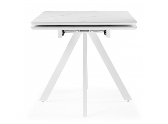 Керамический стол Вилли 140 (200) х 80 белый мрамор alpin white / snow white / белый