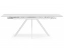 Керамический стол Вилли 140 (200) х 80 белый мрамор alpin white / snow white / белый