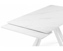 Керамический стол Вилли 140 (200) х 80 белый мрамор alpin white / snow white / белый