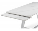 Керамический стол Памелла 140 (200) х 80 белый мрамор alpin white / snow white / белый