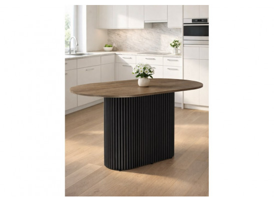 Деревянный стол Барон О 160 х 90 дуб кантри / черный