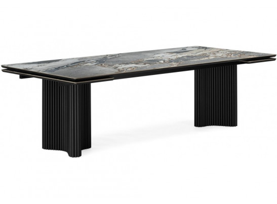 Керамический стол Мален 240x110 mineral stone baldoser / черный